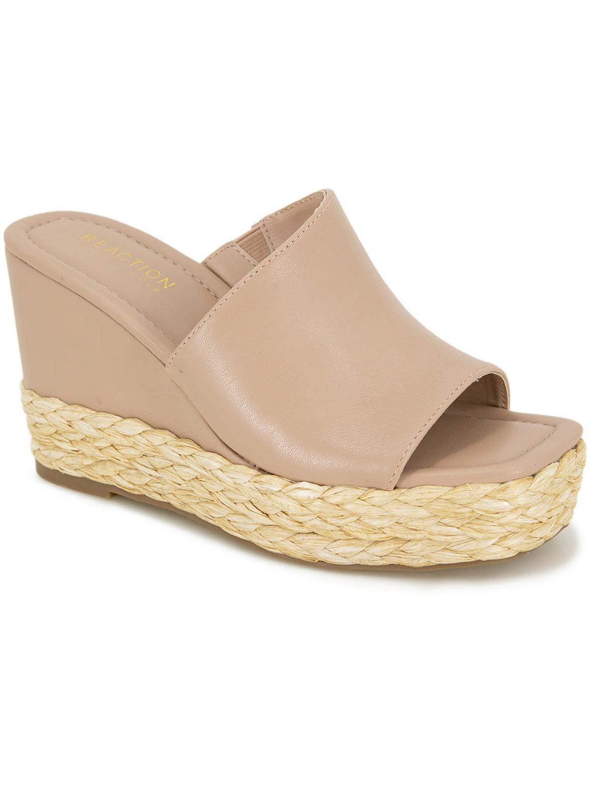 Kenneth Cole Reaction Womens Maria Mule Woven Faux Leather Slide Sandals